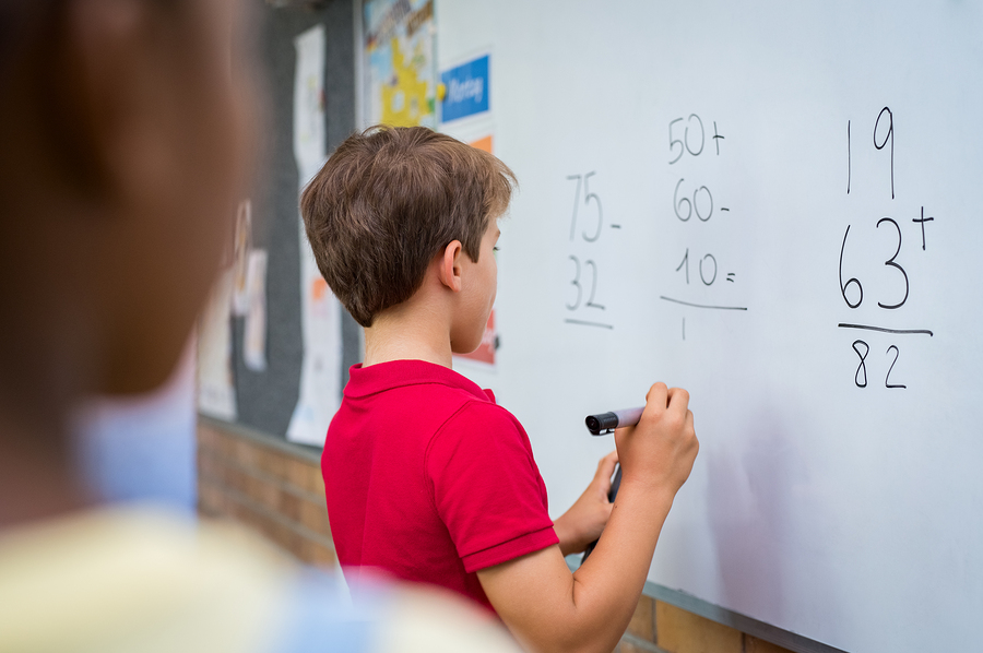 What is  math anxiety and how does it block children from learning?
