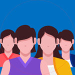 Group of four female avarats