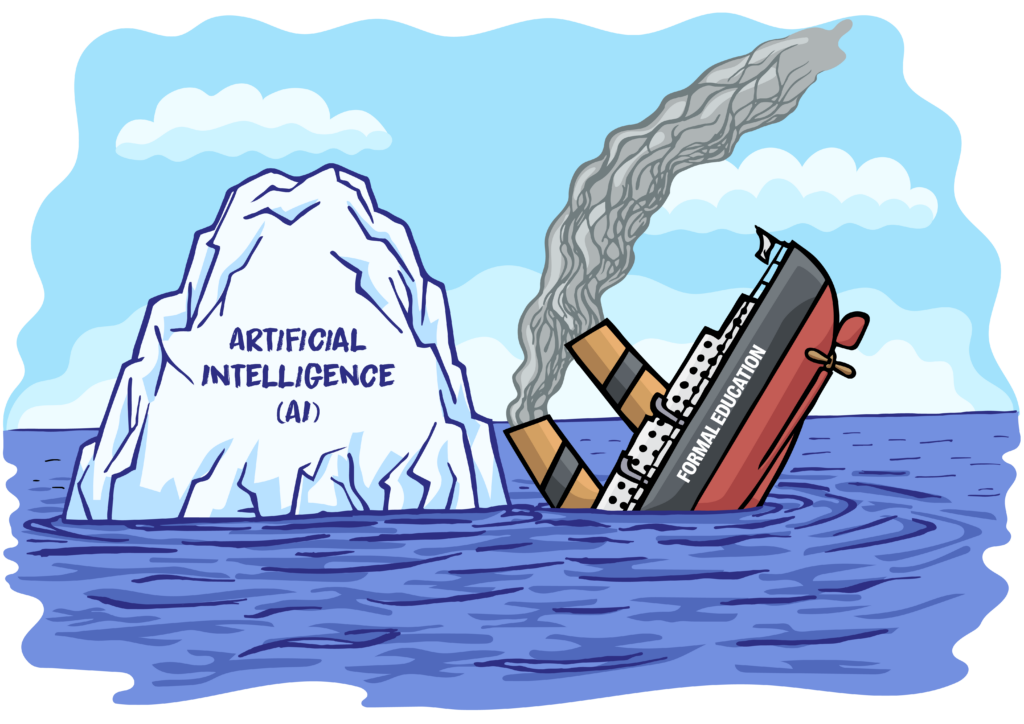 iceberg and titanic, analogies for education