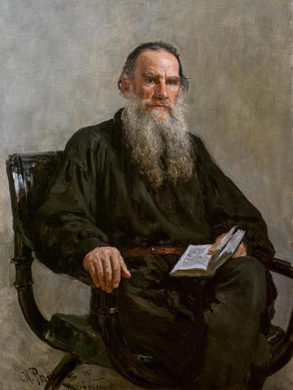 Leo Tolstoy, 1887. Oil painting by Ilya Yefimovich Repin.
