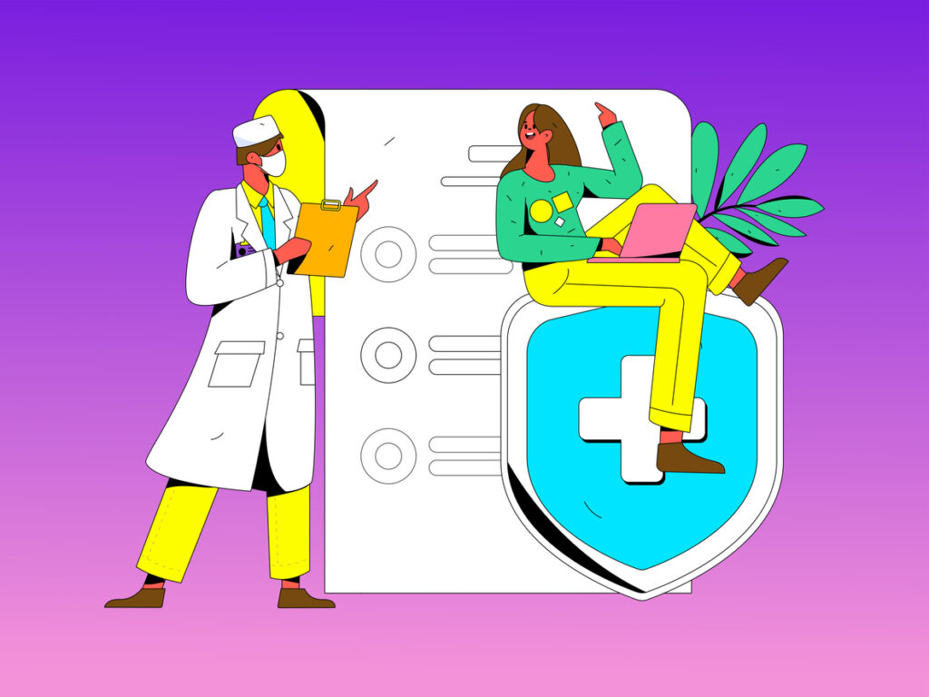 Medical characters fighting the epidemic flat vector concept operation hand drawn illustration