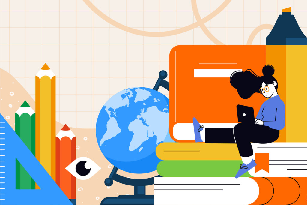 Vector illustration concepts for graphic and web design, business presentation, marketing and print material. Back to school.